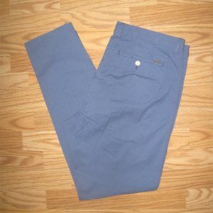 Massimo Dutti Slim Fit Blue Patterned Pants
